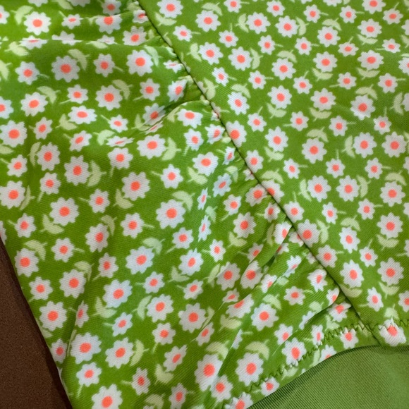 Aerie‎ green floral bandeau high cut cheeky 2 piece swimsuit XS Xsmall - Picture 3 of 5